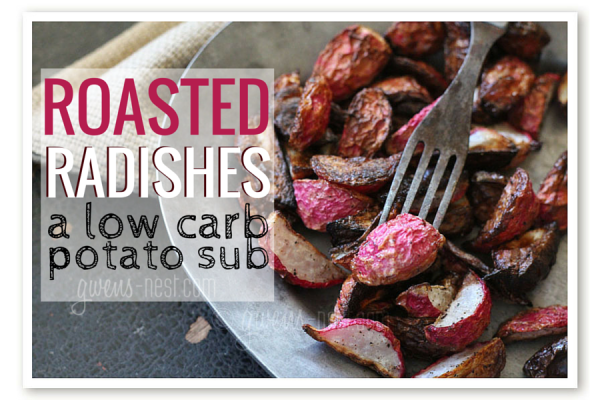 roasted radishes are a great low carb potato sub. Get my easy roasted radish recipe here!