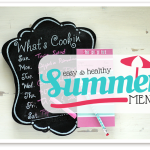 This easy summer menu is healthy, carb conscious, and THM friendly. Click to get the printable with recipe links!