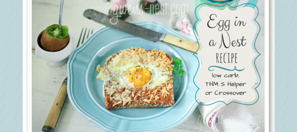 My favorite egg recipe is egg in a nest: I've given it a healthy lower carb makeover with sprouted bread. This is a THM S Helper recipe! But mostly it's easy and it ROCKS!