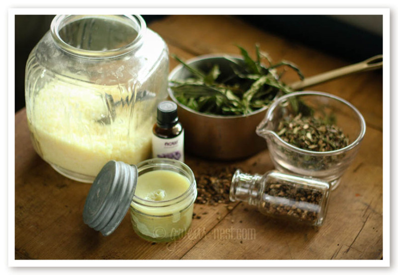 easy salve recipes- learn how to make herb infused oil and turn it into this gorgeous salve- like neosporin only more natural!