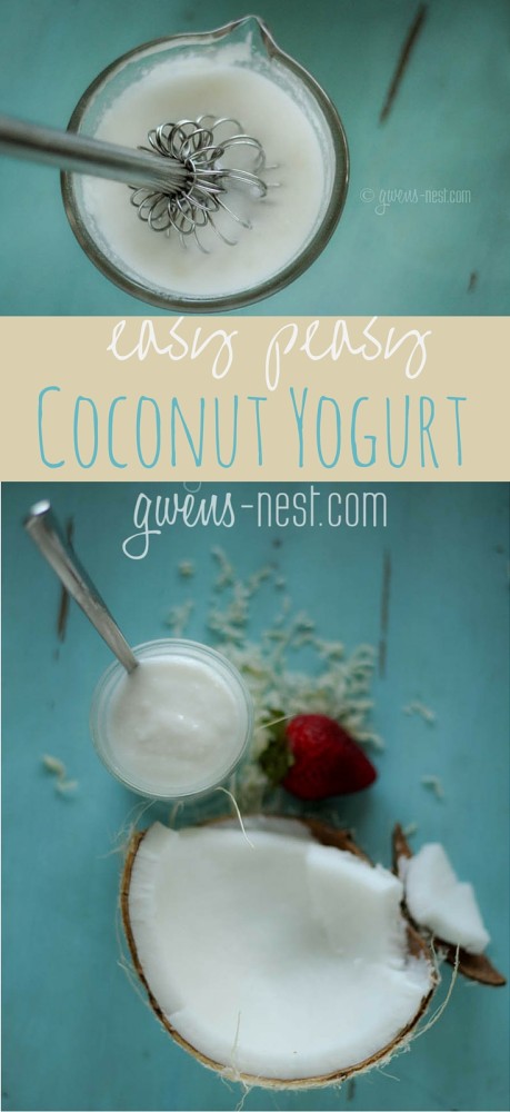 coconut yogurt recipe- an easy peasy recipe for dairy free yogurt with great texture!