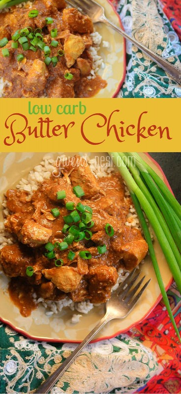 a super easy low carb butter chicken recipe that you can quickly make on the stovetop or in a slow cooker!