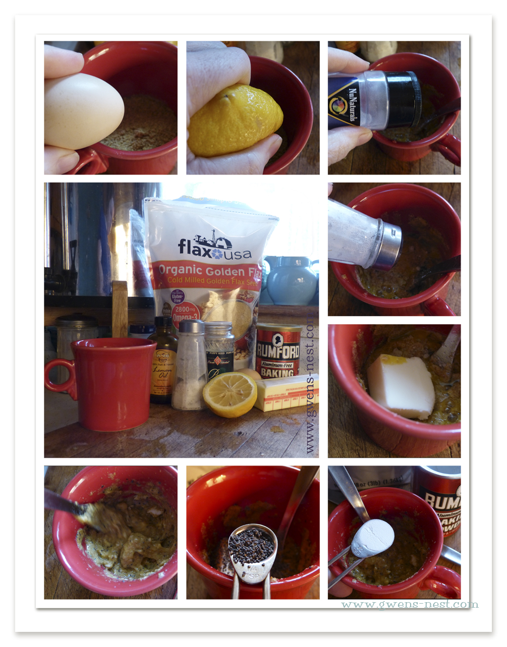 Muffin in a mug lemon storyboard